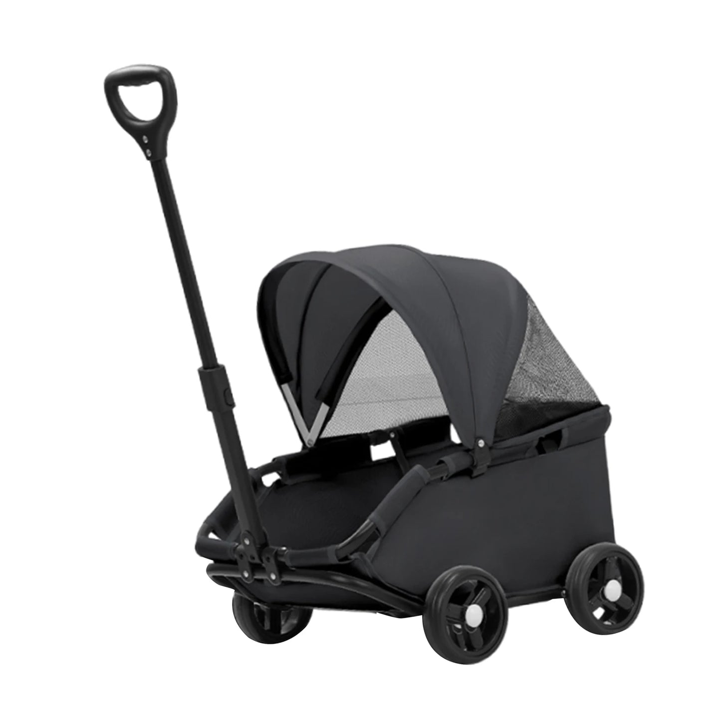 Pet Stroller With Sun Cover Breathable For Dogs Cats