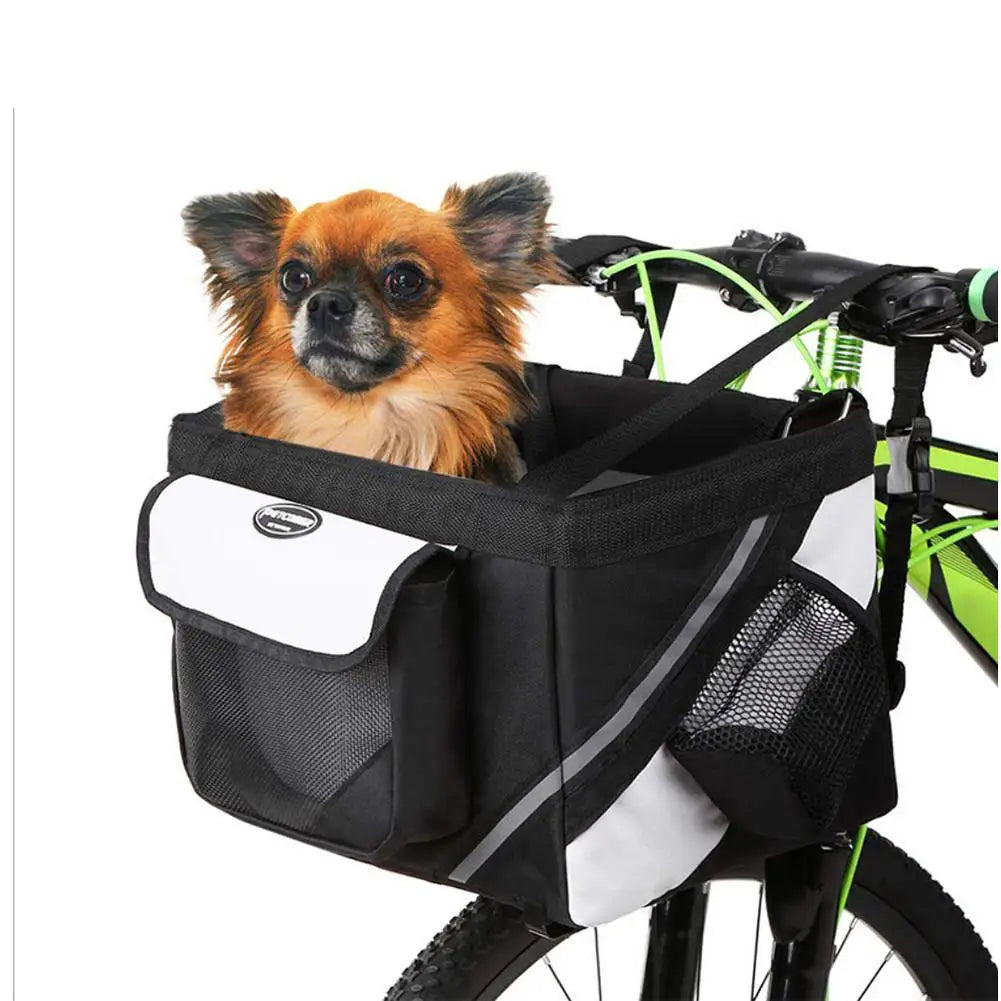 Pet Dog Bicycle Bag Bike Handlebar Front Basket Carrier for Travel Shopping