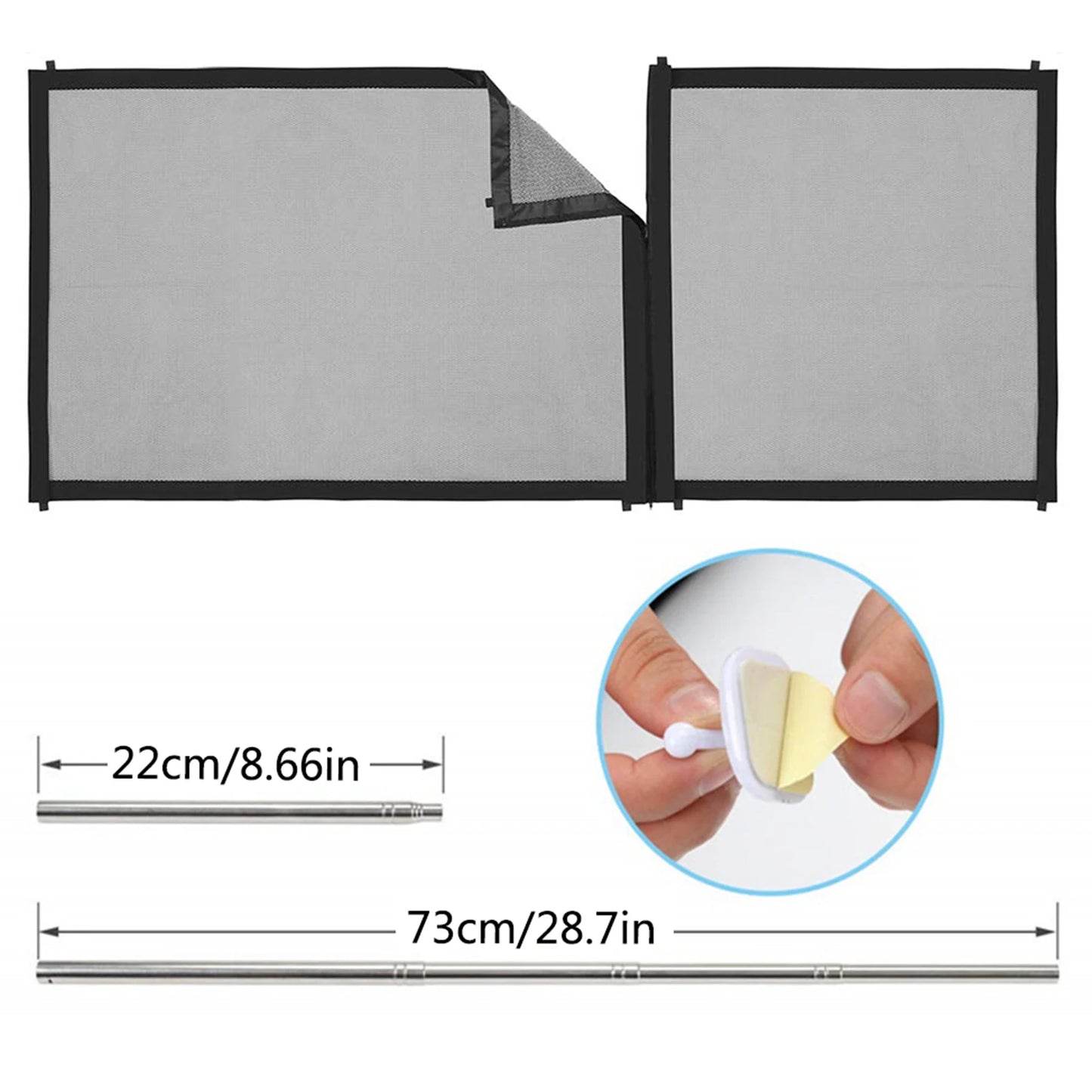 Adjustable Zipper Mesh Dog Gate Portable Folding Pet Barrier