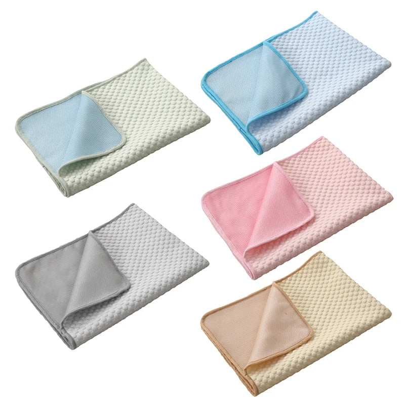 Cooling Dog Mat Summer Pet Bed Breathable Ice Silk Cushion