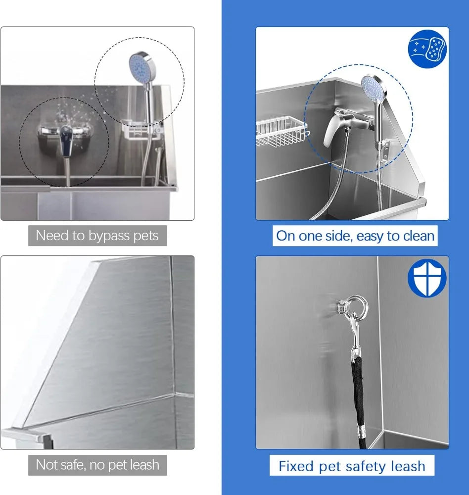 Hign-concerned Dog Bathtub With Sliding Door For Home Use