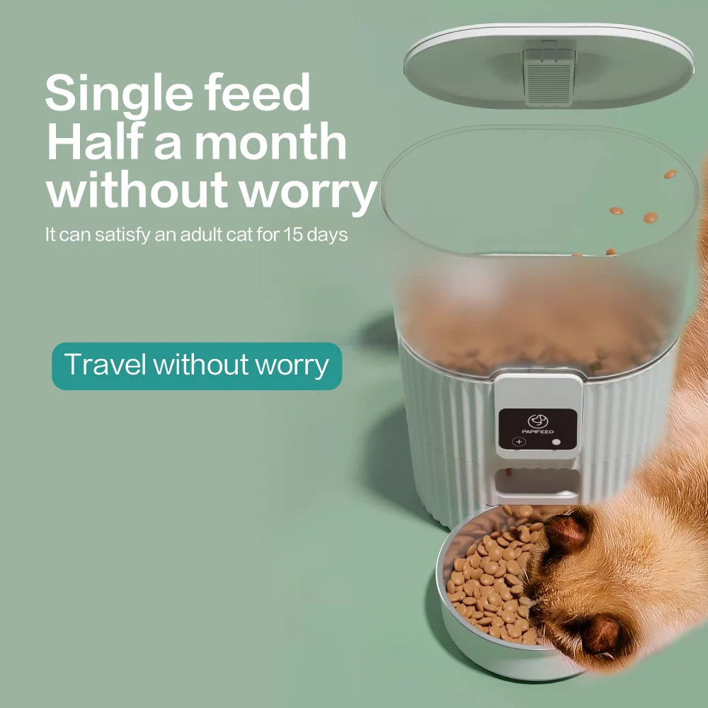 PAPIFEED Smart Cat Dog Food Dispenser With WiFi Remote Control