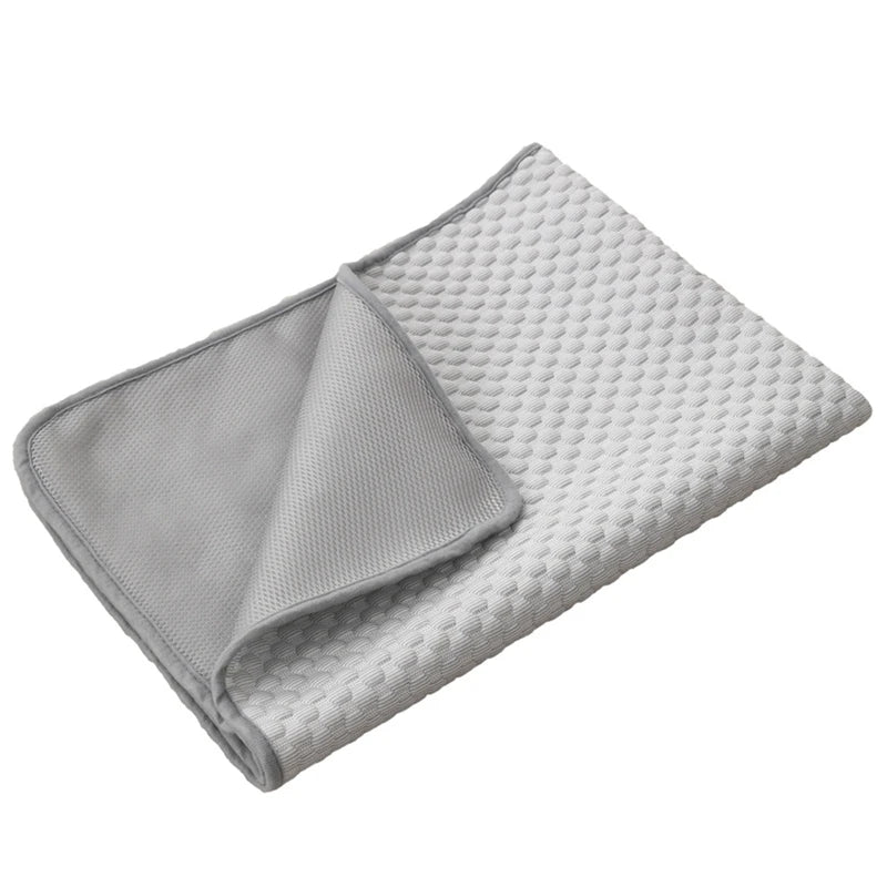 Cooling Dog Mat Summer Pet Bed Breathable Ice Silk Cushion