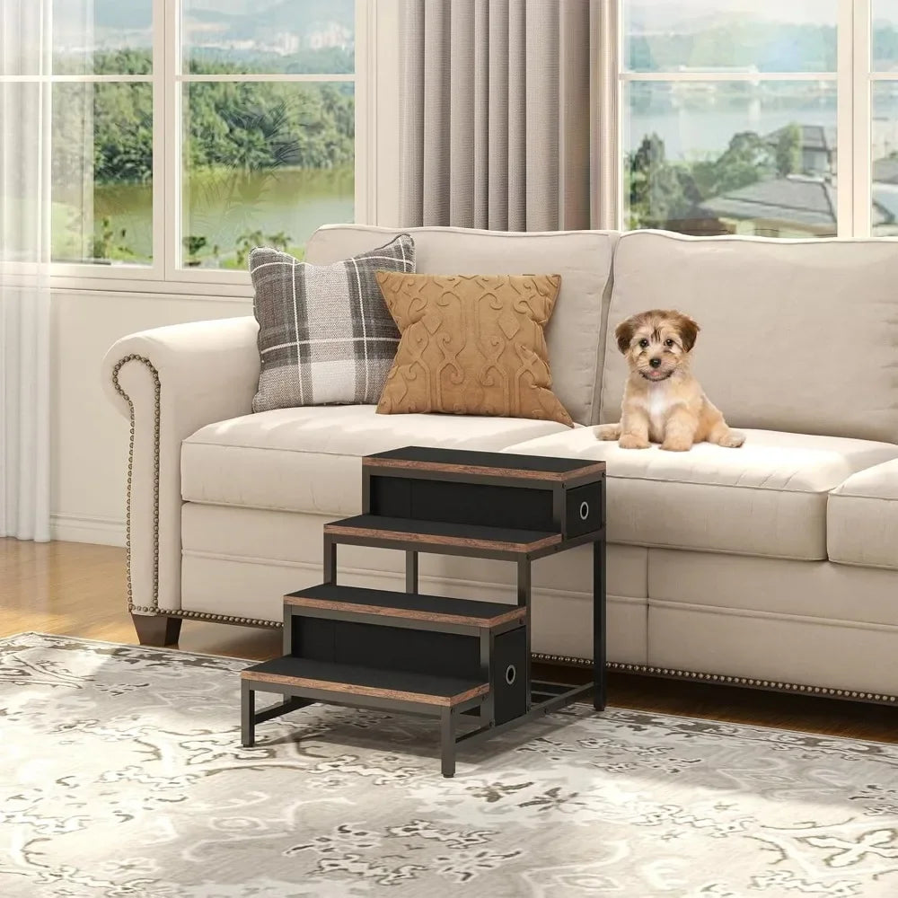 Pet Bunk Bed With Stairs And Window Perch Storage