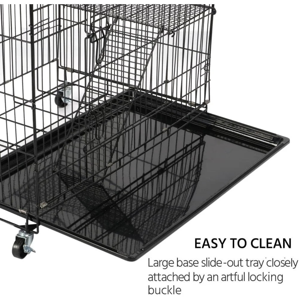 Closure Cat Cage With Hammock Foldable Indoor Enclosure