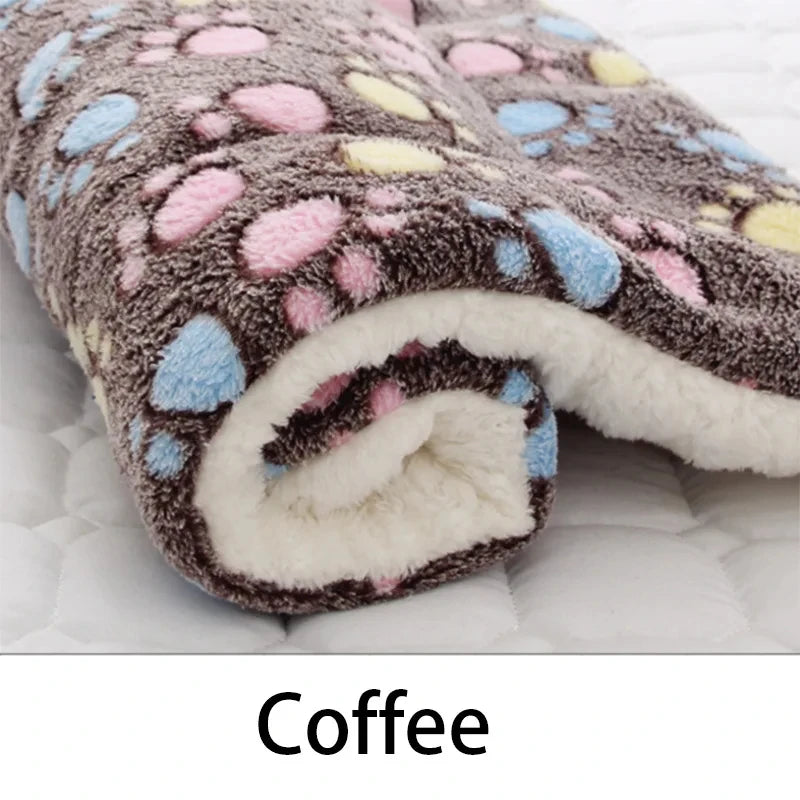 Flannel Pet Sleeping Mat Dog Bed Soft Cushion for Small Pets