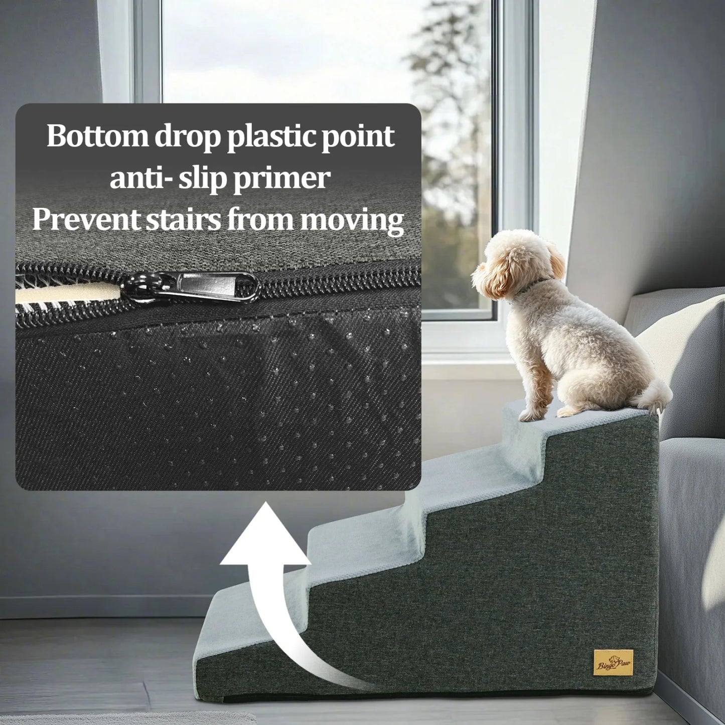 High Density Foam Dog Stairs Ramps for High Beds and Sofas