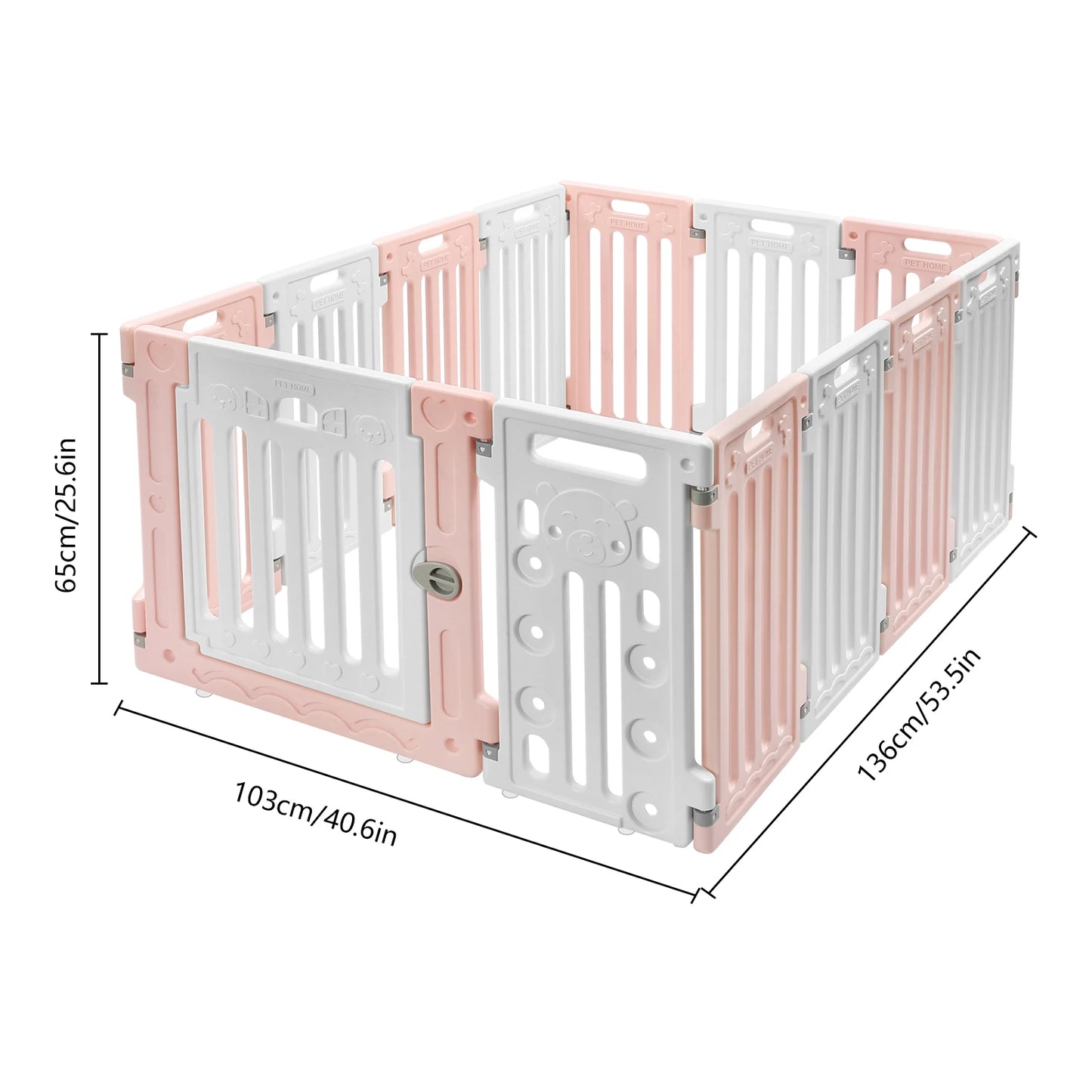 Pet Safety Fence Easy Installation Decorative Dog Playpen with Bone Patterns