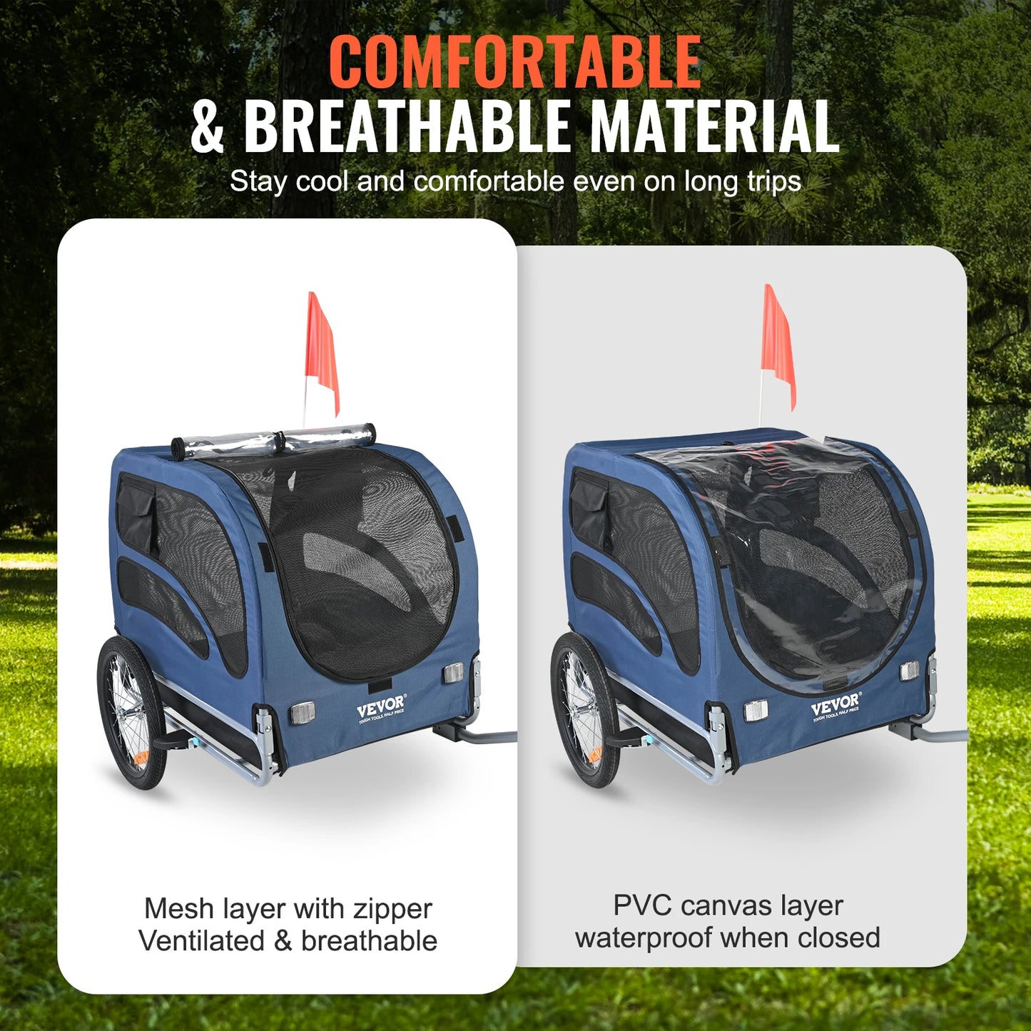 SucceBuy 100 Lbs Pet Cart Bicycle Carrier Dog Bike Trailer