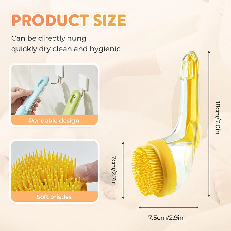 Choice Pet Bath Brush 2 In 1 BuiltIn Shampoo Dispenser