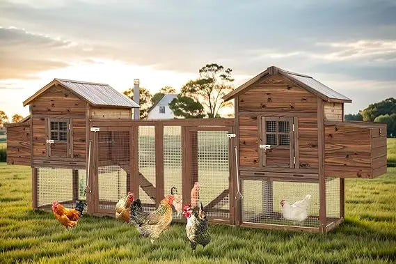 Wooden Chicken Coop Henhouse 2 to 8 Chickens