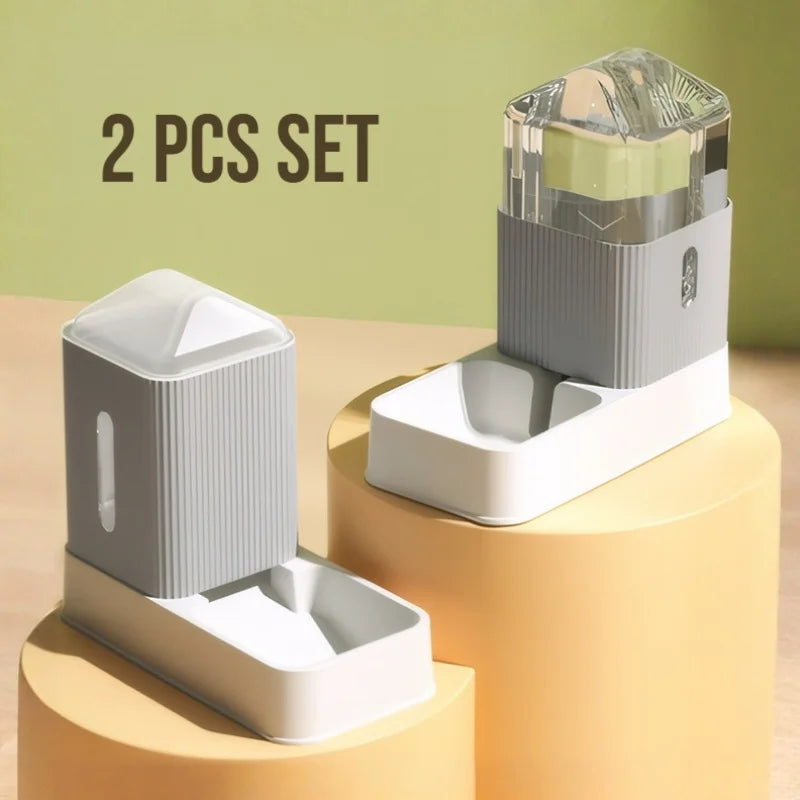 3.5L Automatic Dog Cat Feeder And Water Dispenser Set
