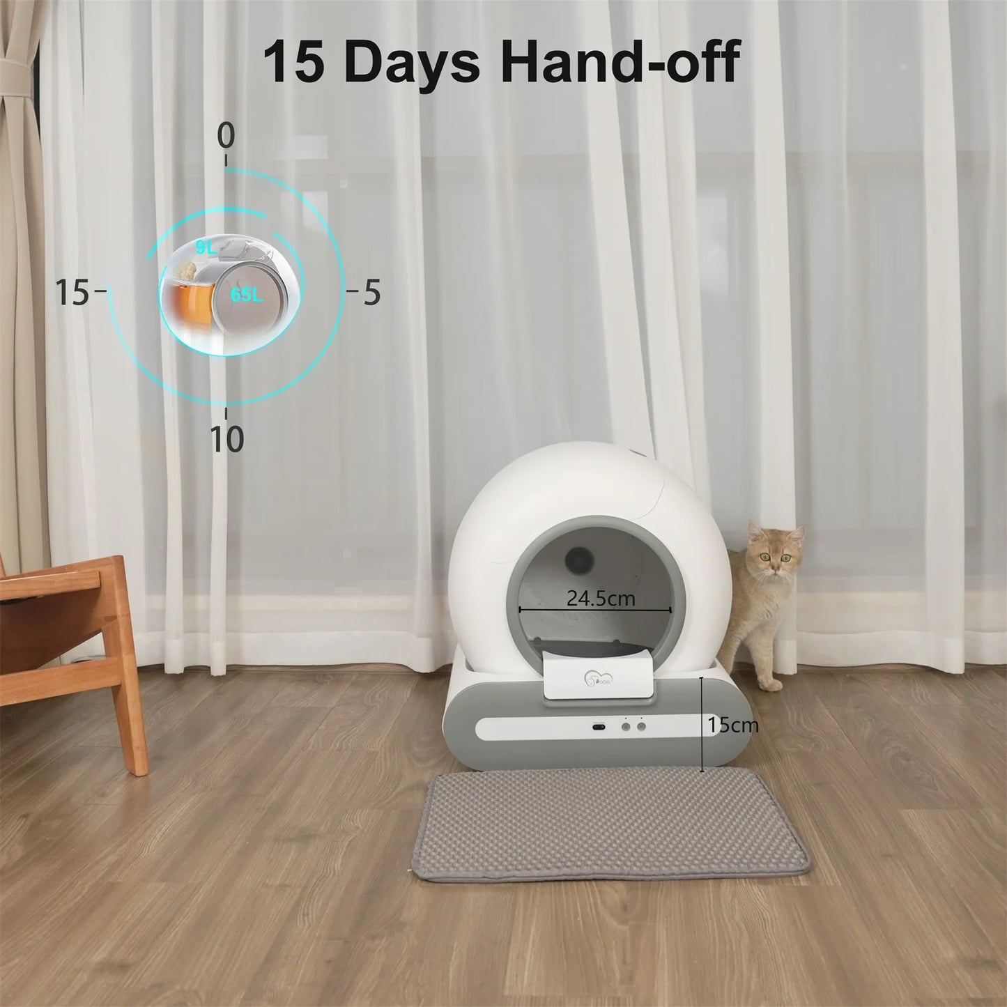 DOEL Automatic Self Cleaning Litter Box With App Control