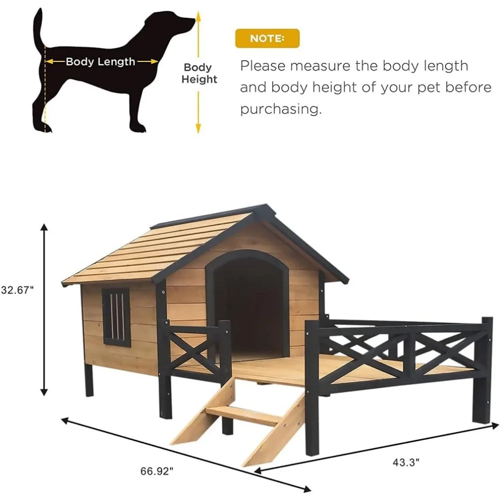 Extreme Outback Log Cabin Outdoor Dog House Weatherproof