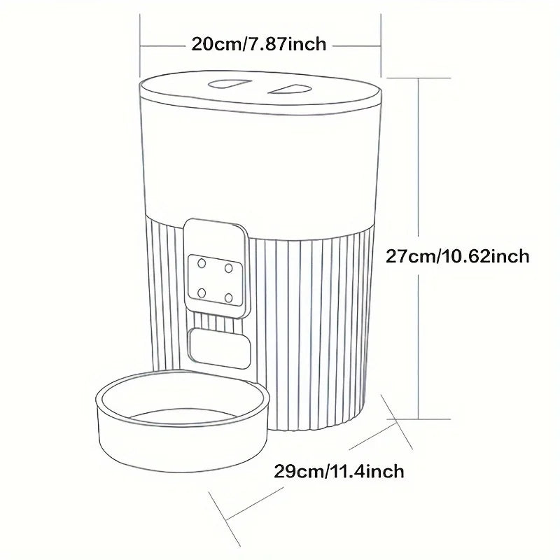 PAPIFEED Smart Cat Dog Food Dispenser With WiFi Remote Control