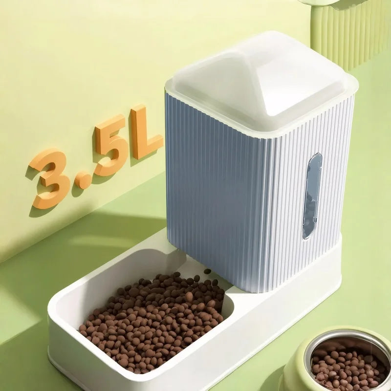 3.5L Automatic Dog Cat Feeder And Water Dispenser Set
