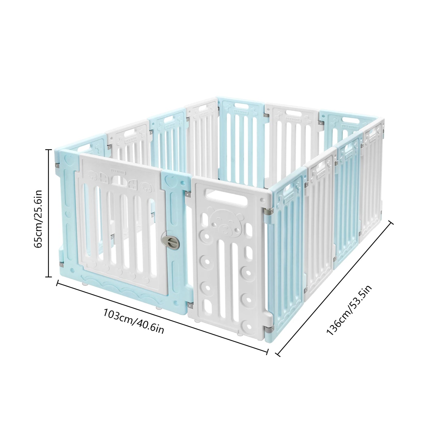 Pet Safety Fence Easy Installation Decorative Dog Playpen with Bone Patterns