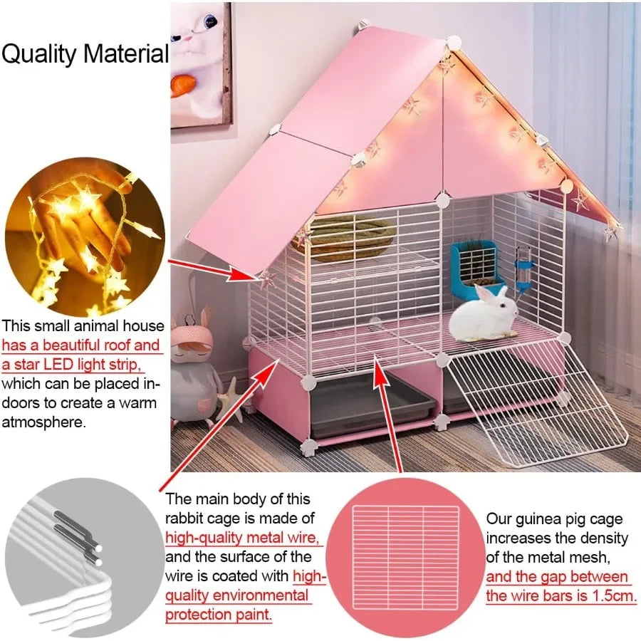 Small Rabbit Cage Hutch For Guinea Pigs