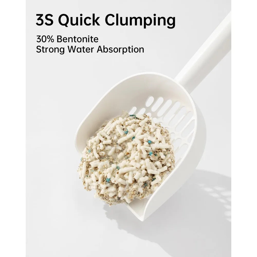 Mixed 5 in 1 Clumping Cat Litter 31.6 lb Dust Free Flushable