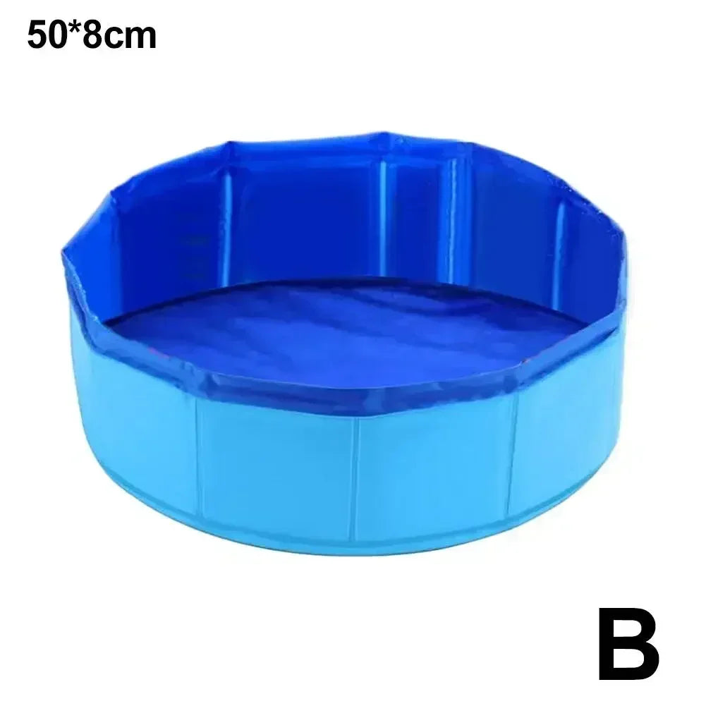 Foldable Pet Water Play Pool with Turtle Starfish and Octopus Toys for Cats and Dogs Summer Cooling Bath Basin