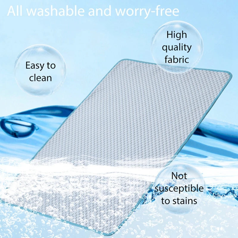 Cooling Dog Mat Summer Pet Bed Breathable Ice Silk Cushion