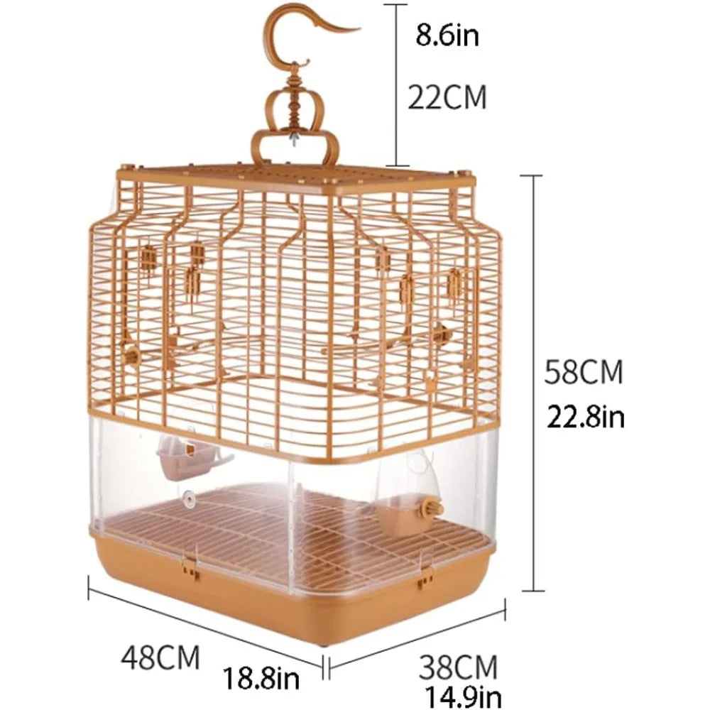 Gap Rectangular Bird Cage With Stainless Steel Accessories