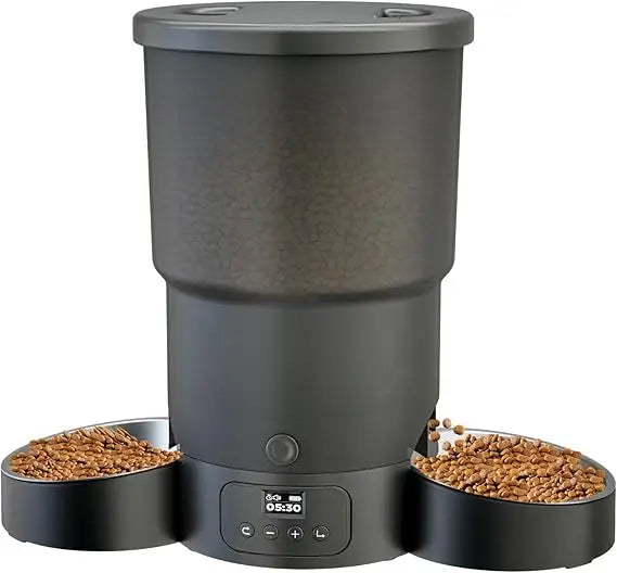 5L Automatic Cat Feeder for Two Cats with Programmable Meals