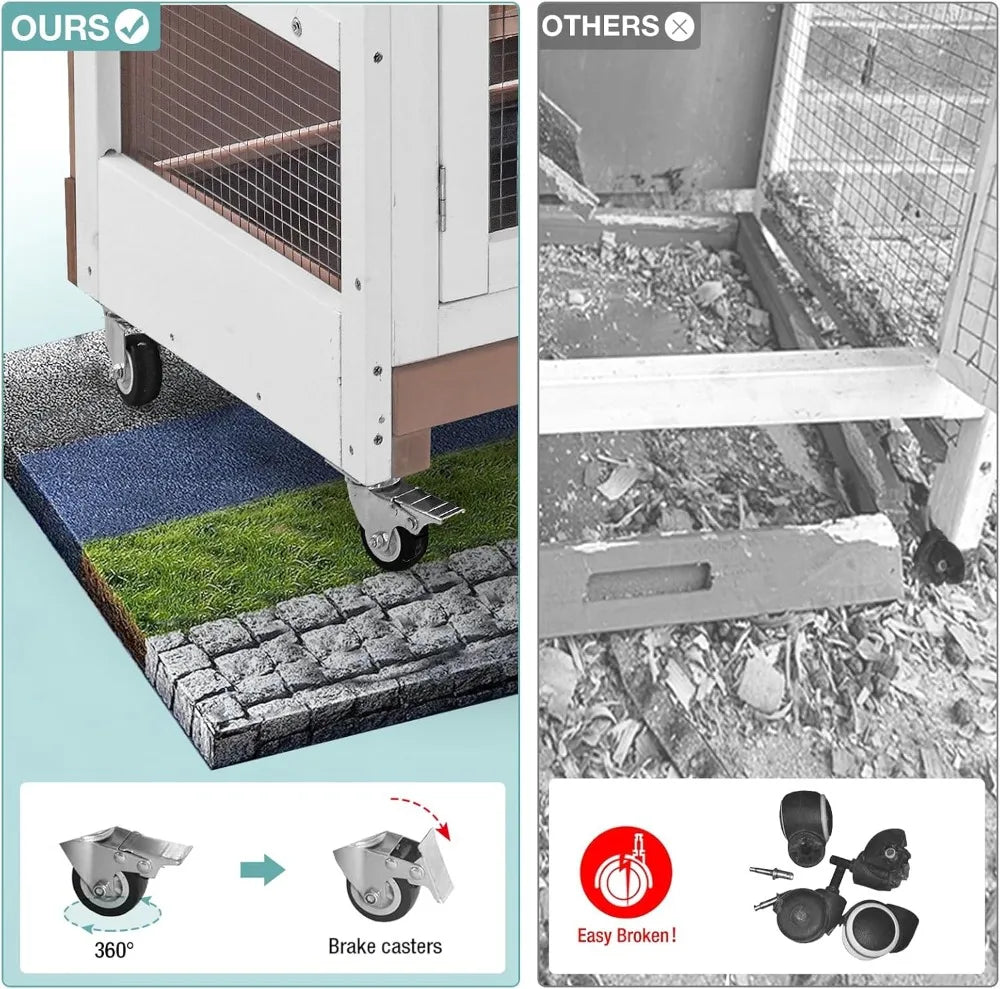 Hign-concerned Rabbit Hutch Indoor Small Animal Cage Ramp
