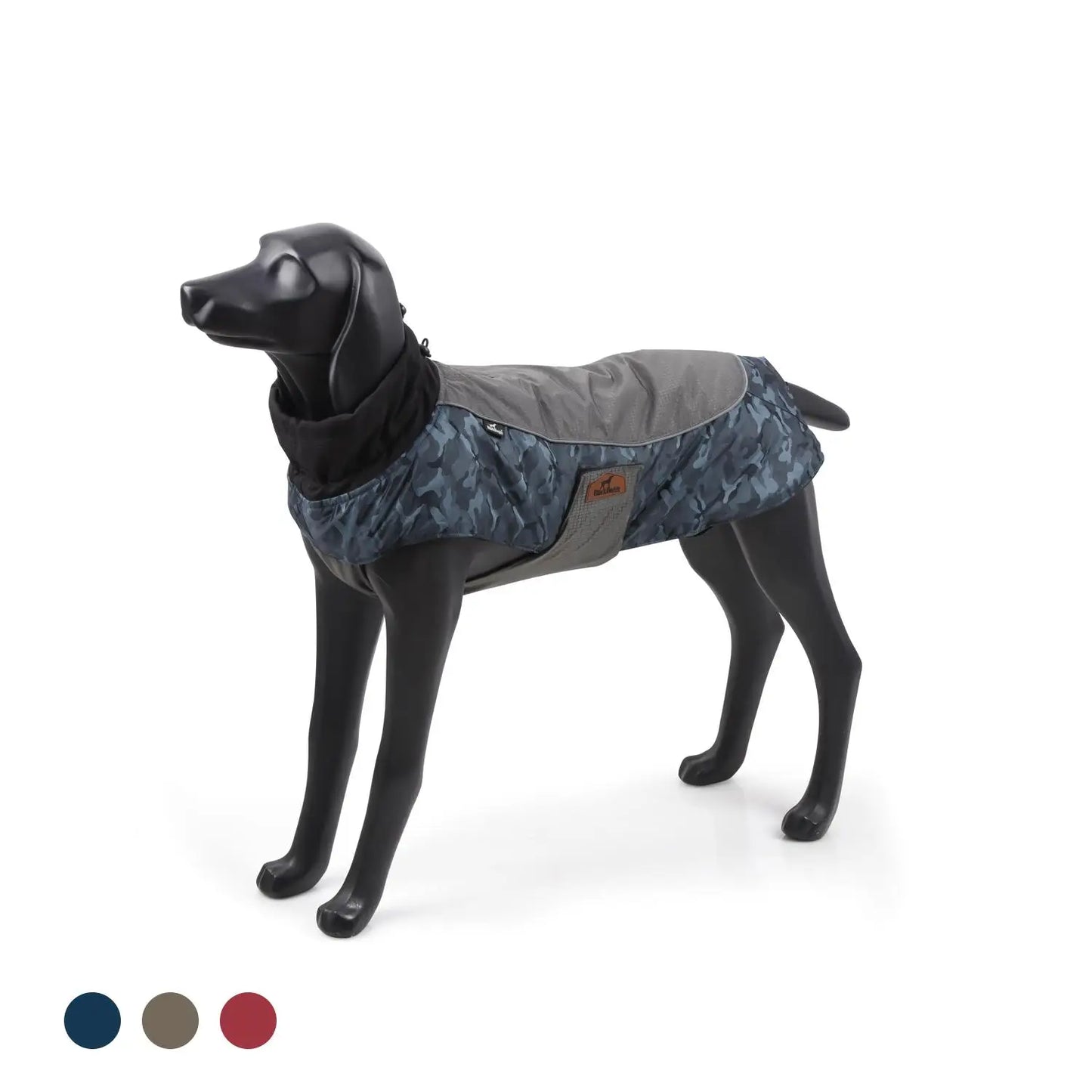 Warm Winter Dog Coat Waterproof Jacket With Reflective Trim And Leash Slot Blue Size M