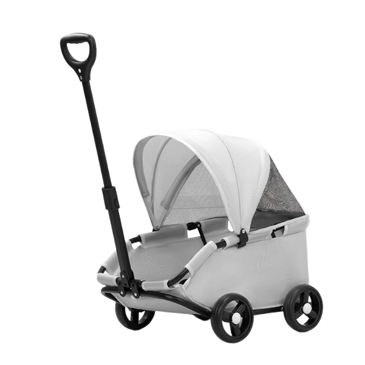 Pet Stroller With Sun Cover Breathable For Dogs Cats
