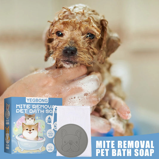 Pet Mite Removal Bath Soap for Dogs and Cats Cleaning