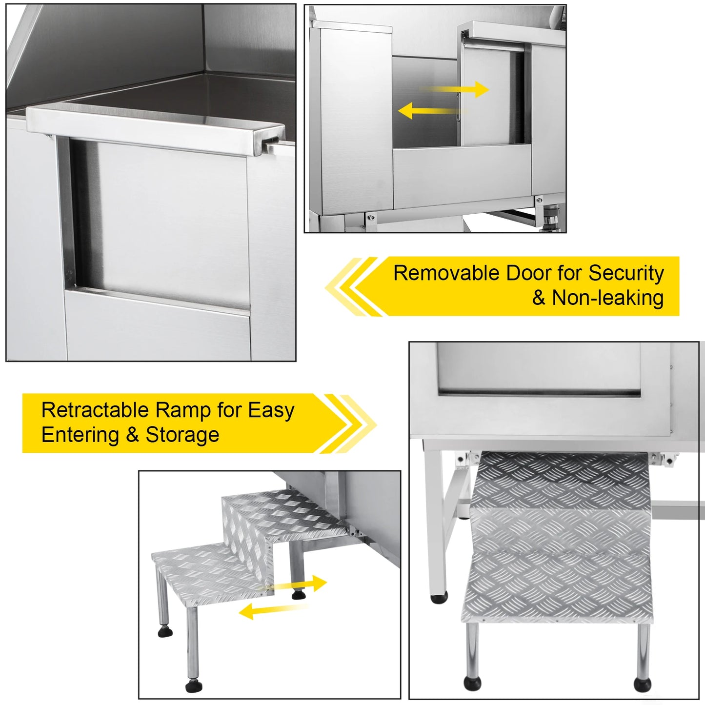 Dog Grooming Tub Stainless Steel Bath Station