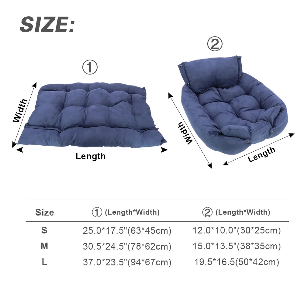 Didog Multifunction Dog Bed Mat 3 In 1 Soft Pet Cushion For Dogs And Cats