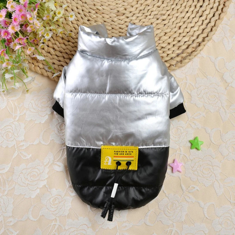 Winter Pet Dog Coat Warm Cotton Padded Jacket Thickened Stand-Up Collar for Small Dogs