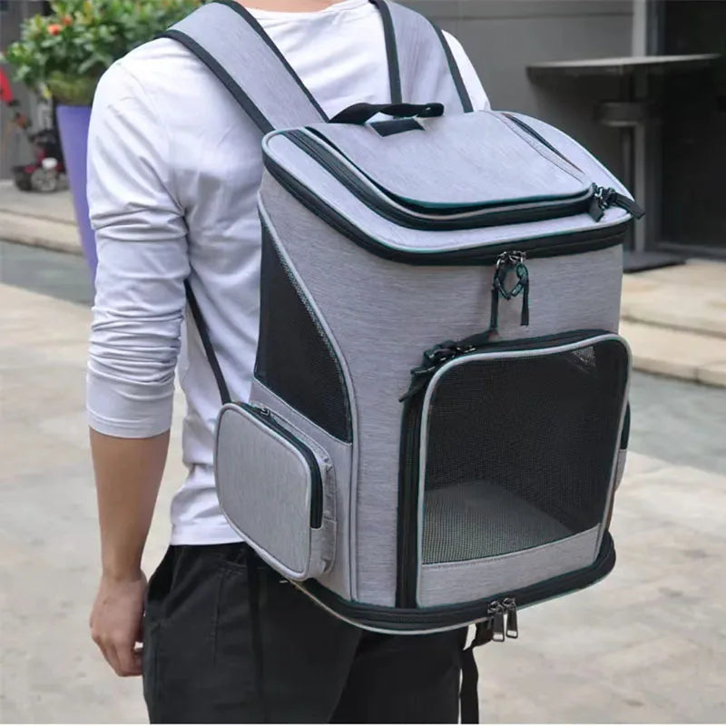 Breathable Foldable Pet Carrier Backpack for Cats and Dogs