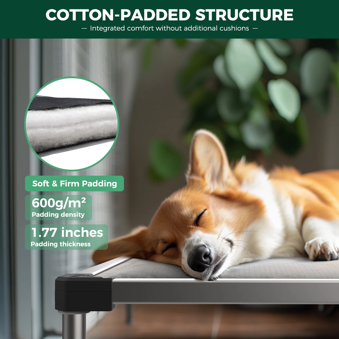 FXW Titanest Padded Dog Bed for Crate Chewproof Indoor Use