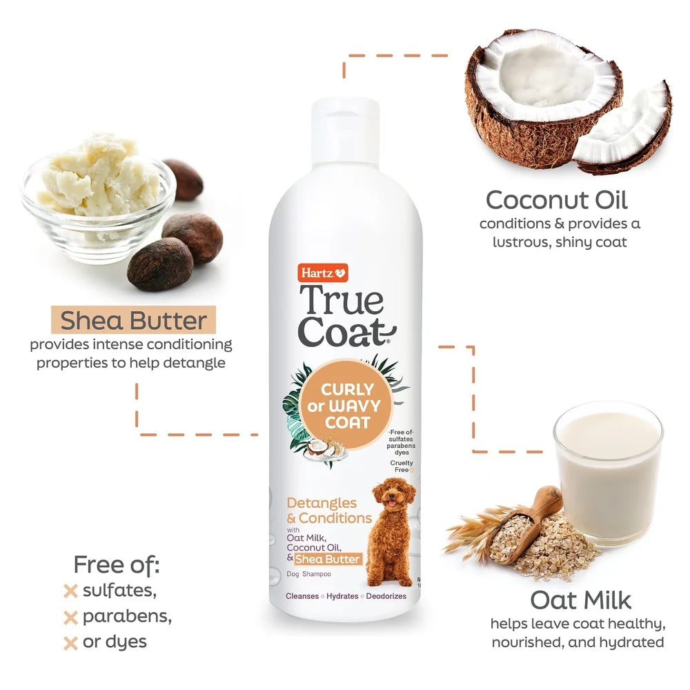Curly Wavy Dog Shampoo with Oat Milk Coconut Oil and Shea Butter for Poodles and Doodles