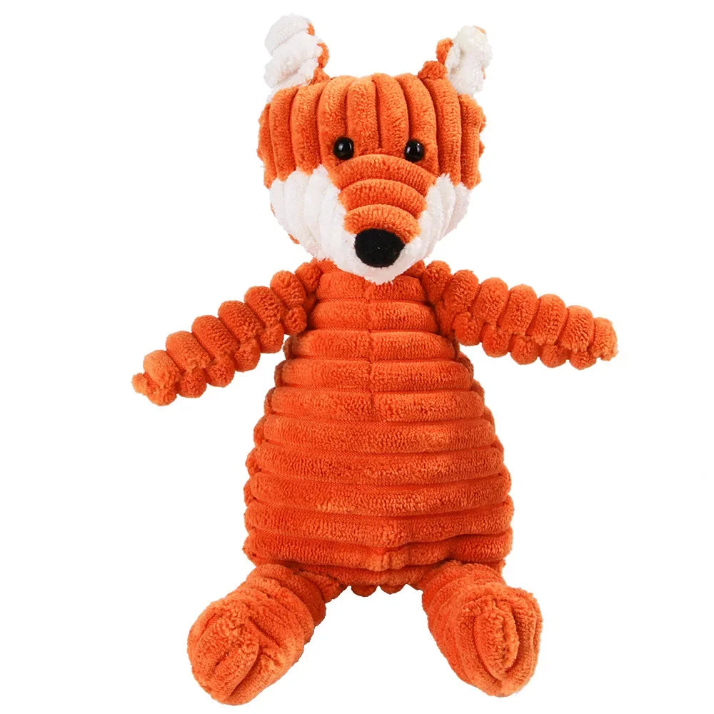 Corduroy Monkey Pig Plush Dog Toy for Molar Training and Fun