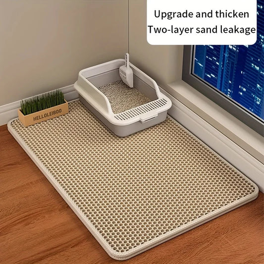 Large Cat Litter Mat Advanced Honeycomb Design for Easy Cleaning