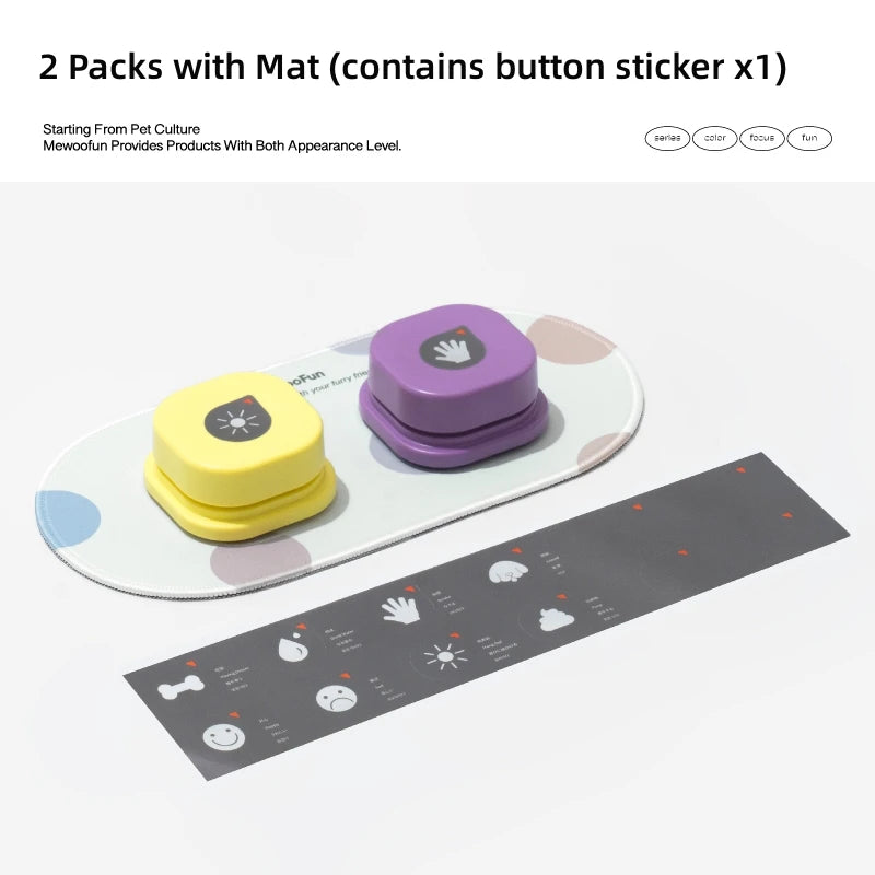 Mewoofun Interactive Voice Recording Dog Training Button Set