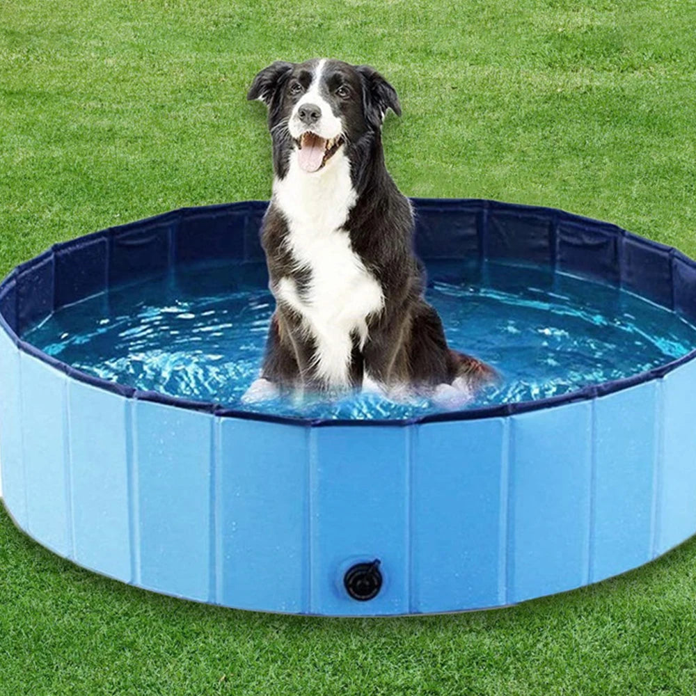 Portable Dog Swimming Pool with Cover for Large Dogs Bathing