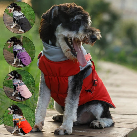 Winter Dog Harness Vest Waterproof Warm Puppy Jacket Clothes for Small Dogs Shih Tzu Chihuahua Pug Coat