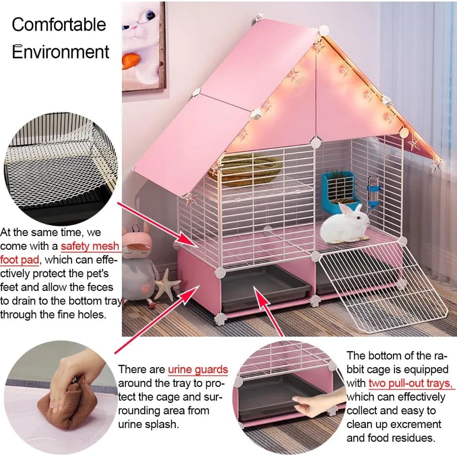 Small Rabbit Cage Hutch For Guinea Pigs