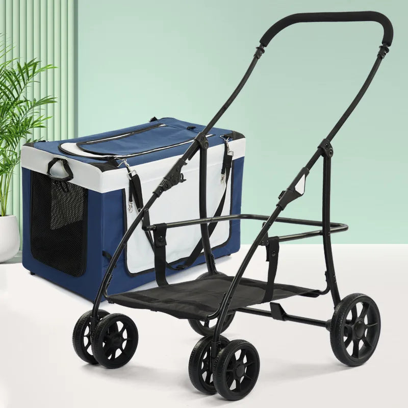 Large Space Breathable Pet Stroller for Medium Dogs 20kg Capacity