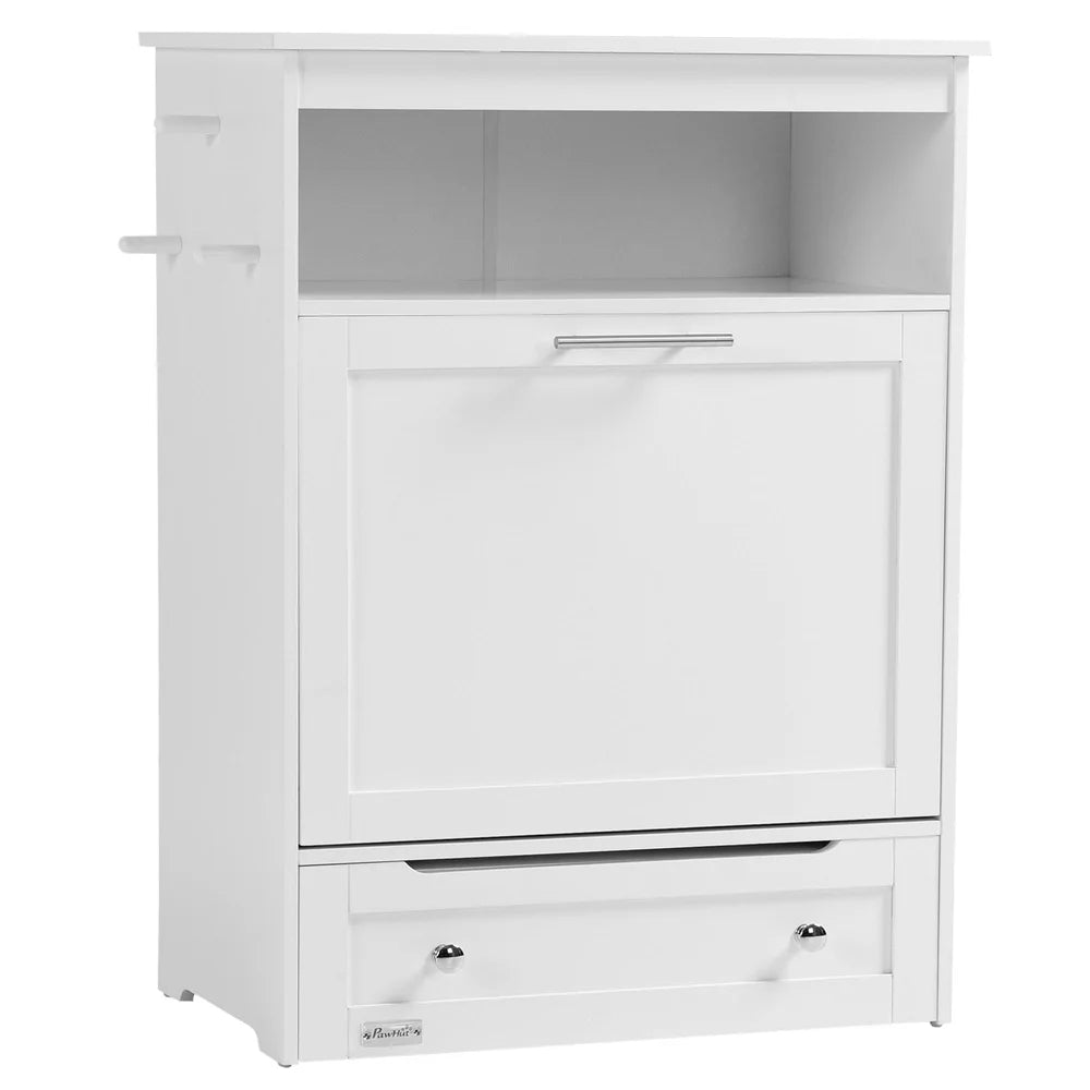 XMSJ Pet Feeder Station Cabinet With Raised Bowls Hanger