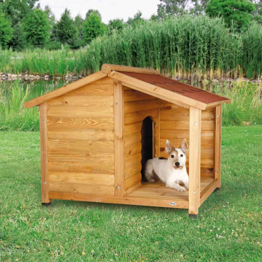 Natura Lodge Weatherproof Outdoor Dog House With Porch