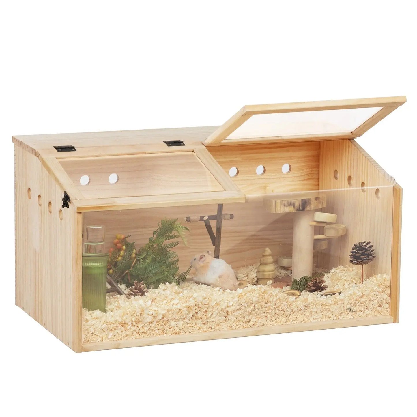 Wooden Hamster Cage Hutch With Openable Top