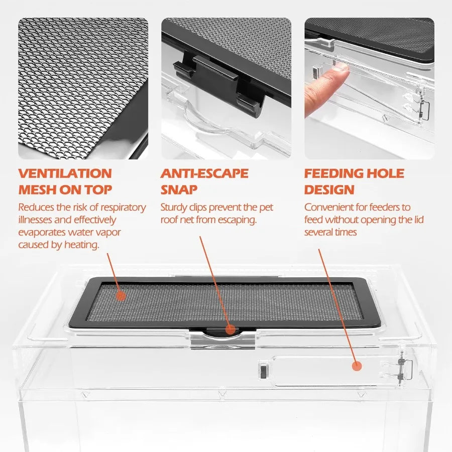 Hign-concerned Reptile Terrarium Enclosure With UV Lamp