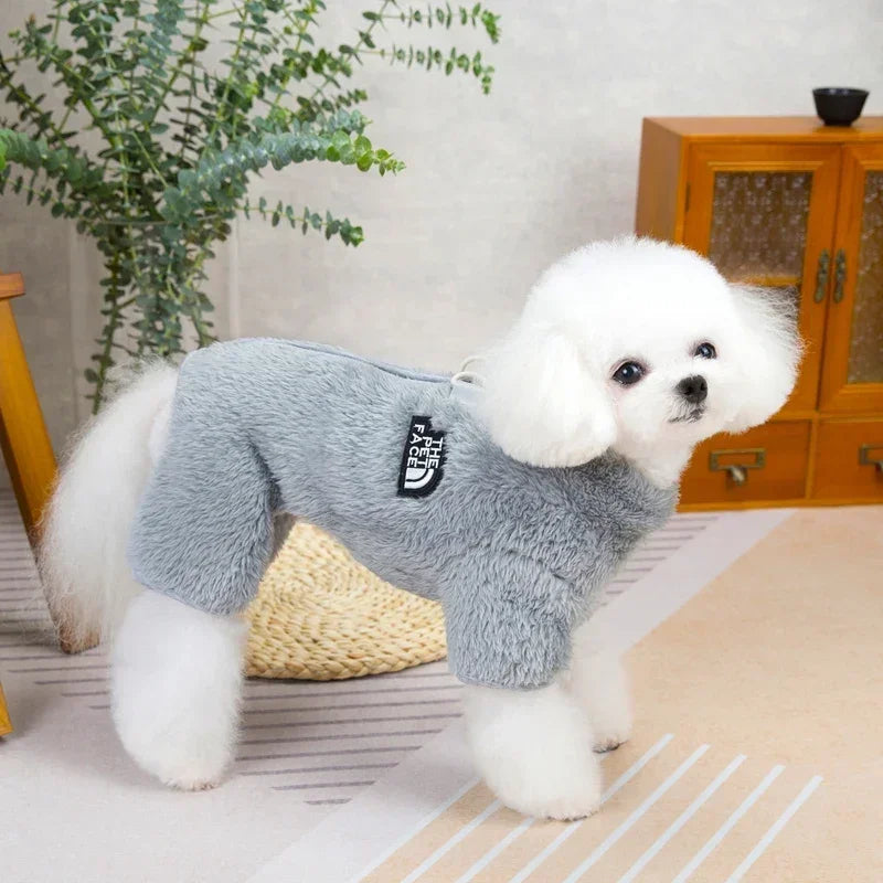 Winter Overalls Dogs Zipper Coat Warm Jumpsuit Pet Jacket Small Onesies for Maltese Bulldog Chihuahua