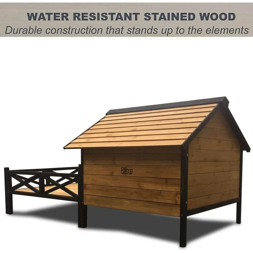 Extreme Outback Log Cabin Outdoor Dog House Weatherproof